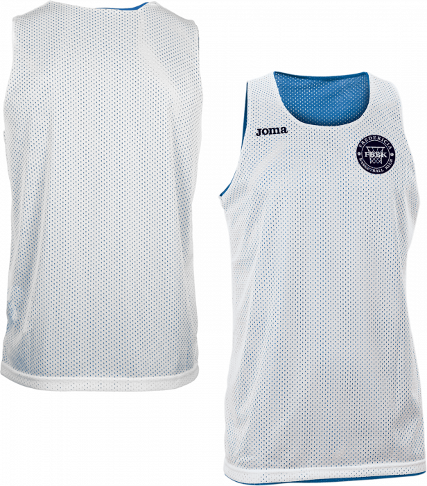 Joma - Fredericia Basket Spillertrøje Ungdom, Vendbar - Hvid & blue